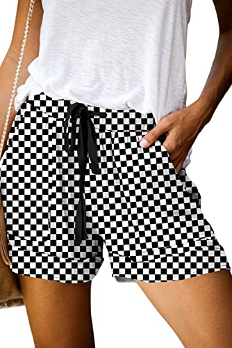 Image of KISSMODA Womens Summer Shorts Leopard /Camo /Solid /Floral Print Elastic Waist Pocketed Casual Pants