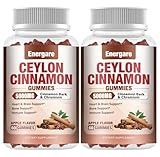 Energare 2 Packs Ceylon Cinnamon Gummies with Ceylon Cinnamon & Cassia Supplements - Brain Health & Joint Protect, Vegan, Non - GMO, Gluten - Free, Apple Flavor, 120 Gummies