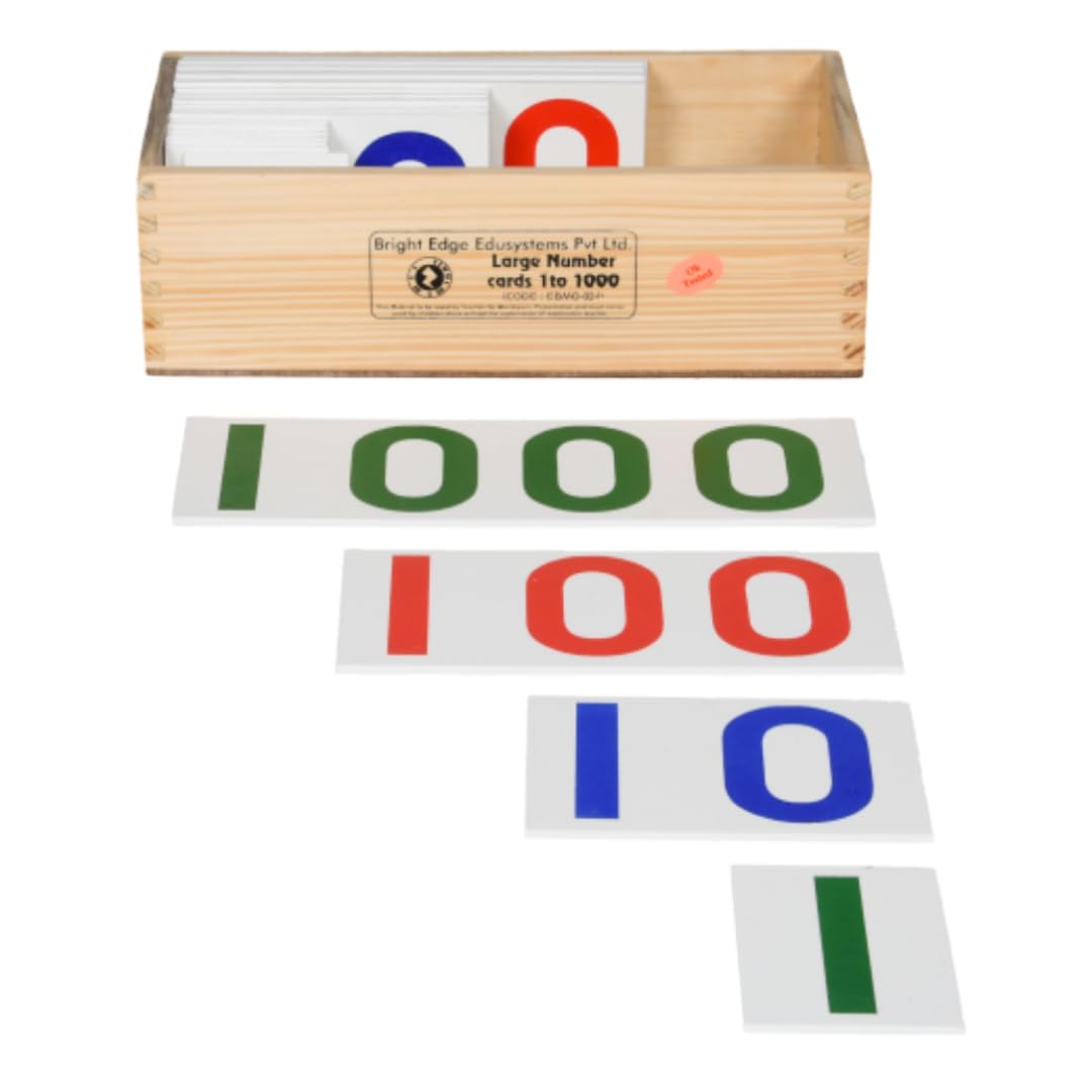 Brilla Montessori Large Number Cards: Wooden Math Manipulative Toys for Preschool Learning - Educational Materials for 3+ Year Kids with Box - BIS Certified, Quality (B0D3GTF9WY) Amazon Price History, Amazon Price Tracker