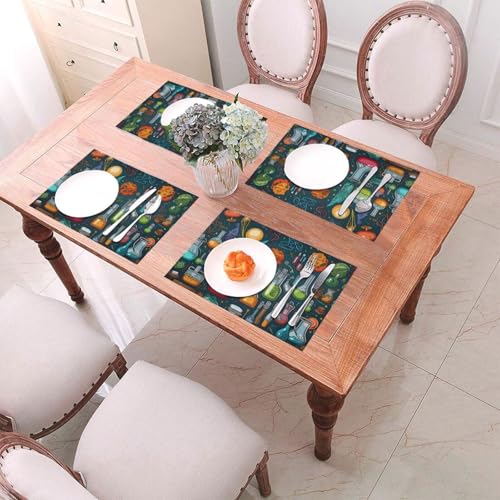 Set de table en vinyle lavable pour protéger des plats chauds - 7