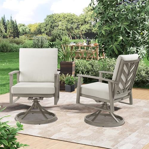 Swivel Dining Chairs with Sunbrella Cushions