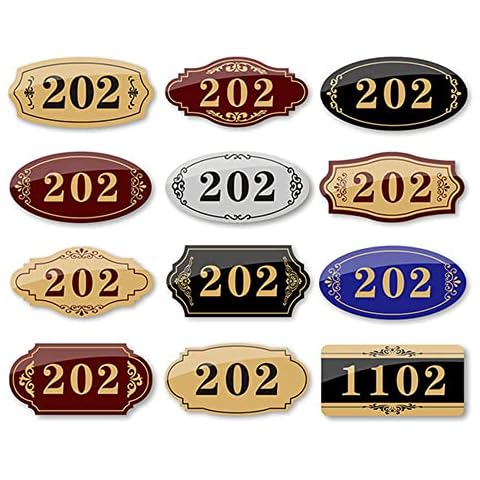 Customizable Acrylic House Number Sign with Self-Adhesive Tape Cover