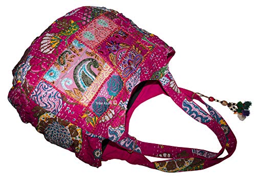 Bolso de hombro de algodón para mujer Tribe Azure Fair Trade miniatura 7