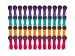 Pinzas para Colgar la Ropa - Tacto Suave y Extremos Blandos con muelles de Acero Inoxidable - Morado, Azul Turquesa, Amarillo, Rosa, Gris - 48 Unidades