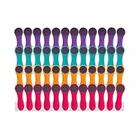 48 Wasknijpers Paars Antraciet 48 Wasknijpers Met Softgrip Canvas Opbergzak – Ideaal Voor Gevoelige Was, Binnen En Buiten Buitengebruik Wasknijpers