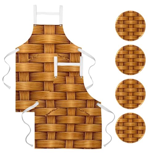 Tablier de cuisine lot de 2 avec broches pour restaurant nettoyage et bistrot