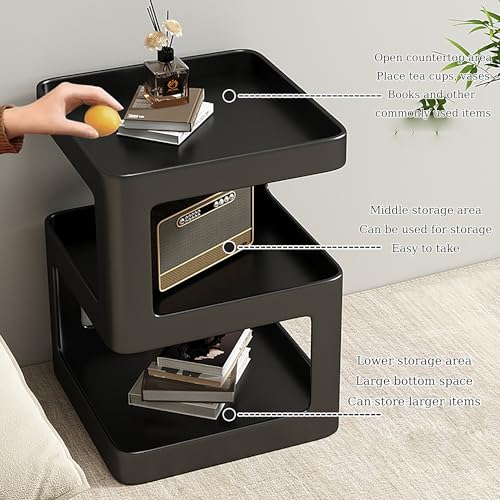 Tables d'appoint petite table de nuit avec étagère de rangement - 3