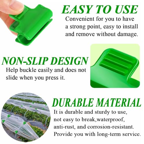 Wopanxye 24pcs Greenhouse Clamps Hoops for 10-12mm PVC Pipe Tubes - Image 4