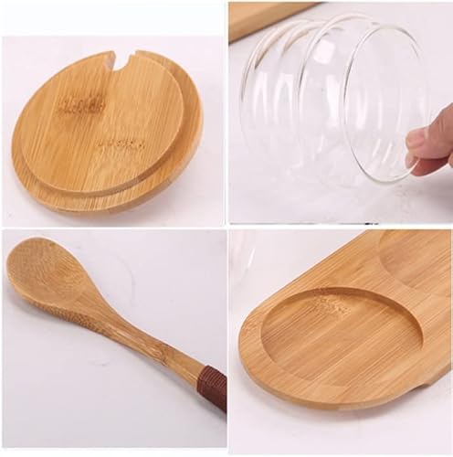 Miniatura 4 de Tarros de especias chinos retro para el hogar, tarro de condimentos de vidrio, caja de condimentos, frasco, frasco, frasco, condimento, tarro de