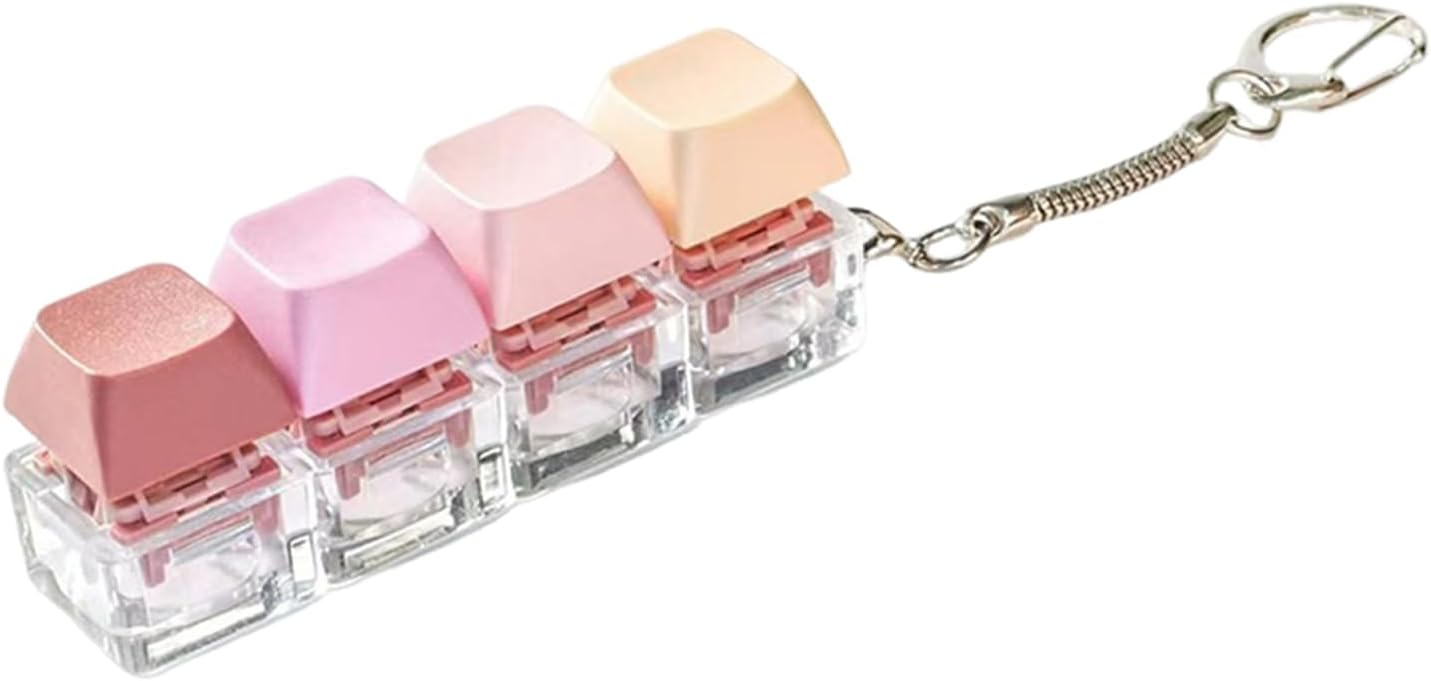 Colorful 4 Key Mechanical Switches Tester Keyboard Stress Toy For Stress Relief And Focusing Enhancement Colorful Keycap Set