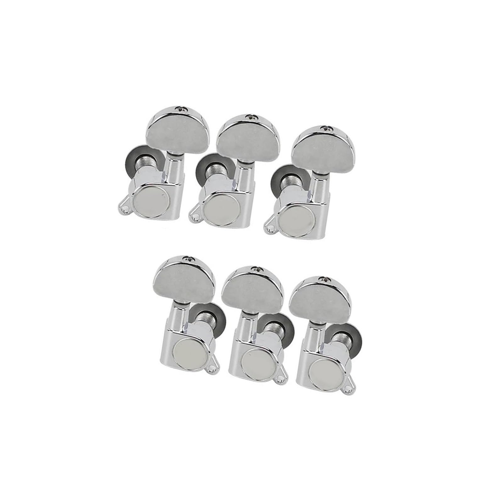 Juego De 6 Clavijas Afinación Para Guitarra Totalmente Cerradas Cromadas Clavijas Guitarra
