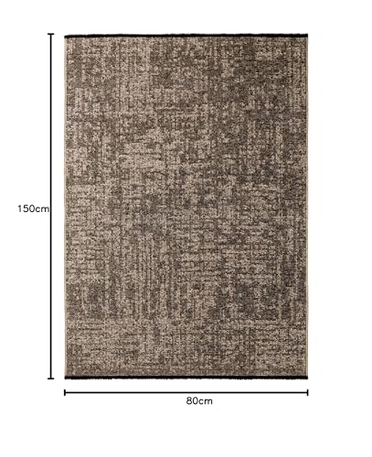 Tapis runner en coton chenille beige 80x150cm SIMPEX lavable