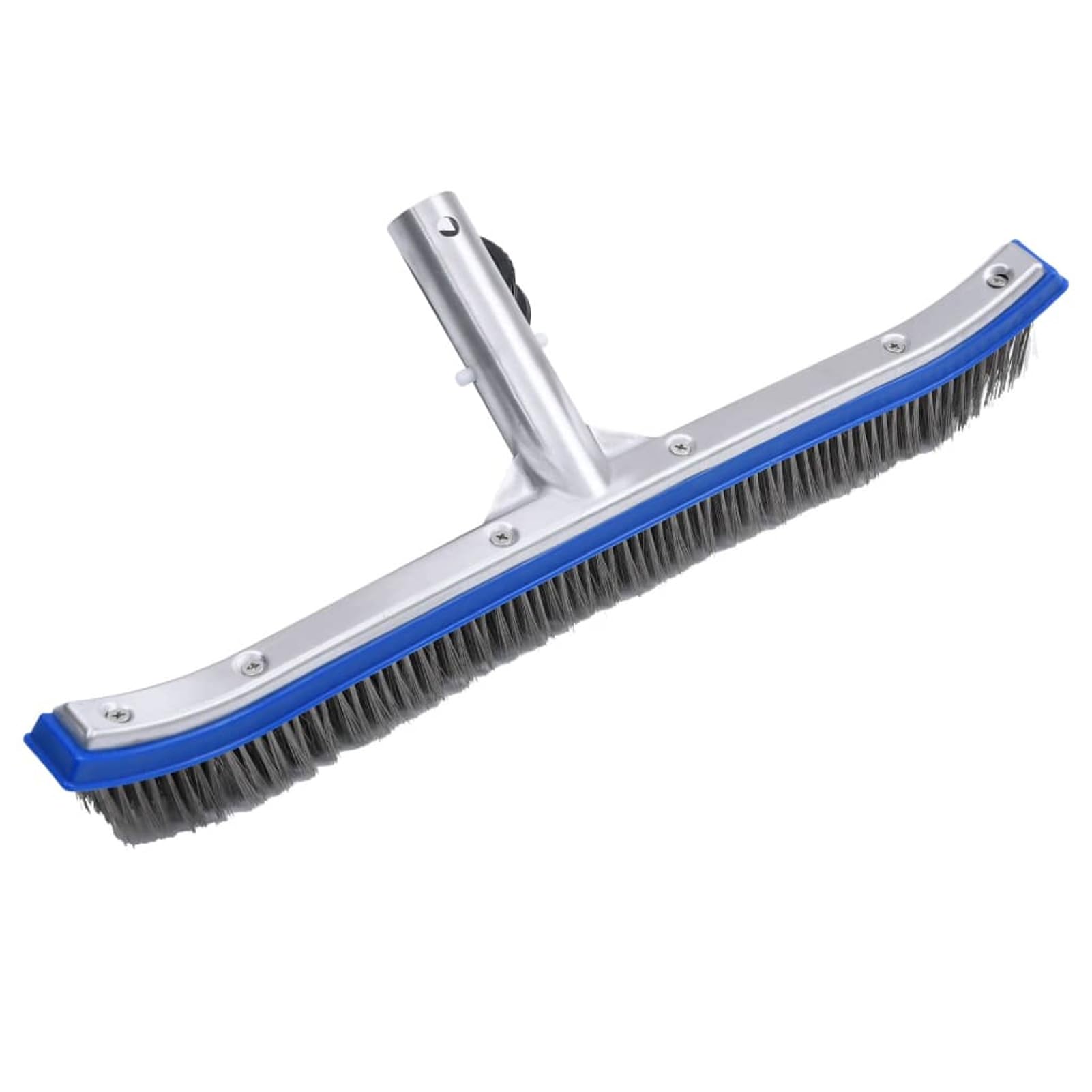 Cepillo de Piscina Extra Ancho de 46 cm - Limpieza Efectiva y Fácil, Azul, Aluminio y Acero Inoxidable