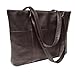 Piel Leather Computer Tote Bag, Chocolate, One Size