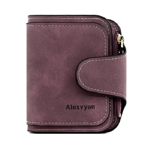 alexvyan Small Women's Purse Wallet Organizer Female Hand Clutch Women/Ladies/Girls Wallets Credit Card Holder (Purple)-picture-22