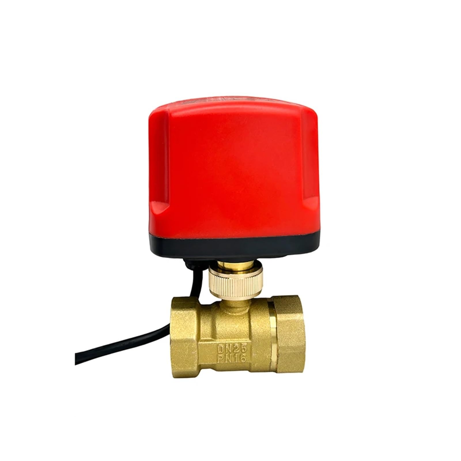 Valvola a Sfera a 2 Vie Valvola a Sfera motorizzata Impermeabile IP65 da 1", 220 V, 12 V, 24 V, in Ottone, con Motore in Metallo a Coppia Elevata(24VDC_CR03)
