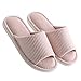 Mianshe Women's and Men's House Slippers Non-slip Open Toe Couple Sandals Knitted Cotton Mules Shoes