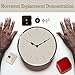 VANGOLD Quartz DIY Wall Clock Movement Mechanisms Battery Powered DIY Repair Parts Replacement (Does not Contain Hands)