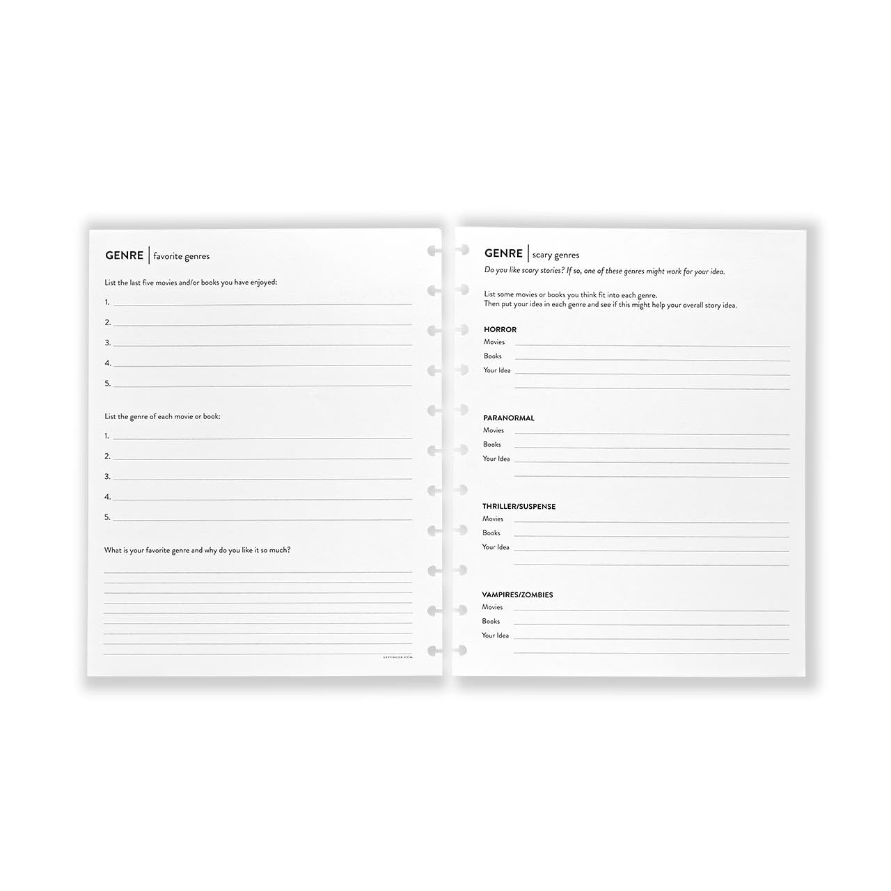 Levenger Master Class: Circa Writing a Novel Discbound Notebook - Letter size (11 discs) - ingenious exercises and brainstorming worksheets are designed to unlock the imagination and unleash creativity