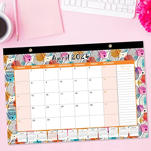 Desk Calendar 2023-2024: 18 Monthly Desk Calendar With Corner Protectors, 17 X 11-1/2 Inches Academic Desk Calendar From Jul. 2023 Through Dec. 2024 For Home School Office Planning And Organizing #TOP5