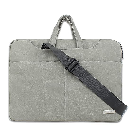 Probus Pu Leather laptop bag,with detachable shoulder strap, light weight,water-resistant & anti-scratch.For 13-15 Inch laptops.Grey (B0CDM2M49G) Amazon Price History, Amazon Price Tracker