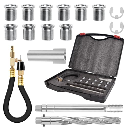GoYwato Spark Plug Thread Repair Kit - 38900 Two Valve Tool Kit w/Foolproof Repair System & 16PCs Spark Plug Removal Tool Compatible w/ 4.6L 5.4L 6.8V-10 Ford Triton Two Valve Engines for Car Repair