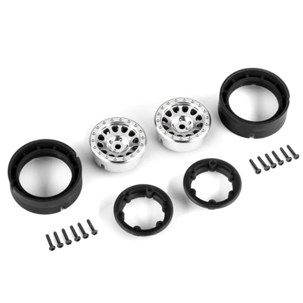 Traxxas 9781-SATIN Wheels, 1.0', Method Wheels 105 (Satin Chrome, Beadlock) (2)