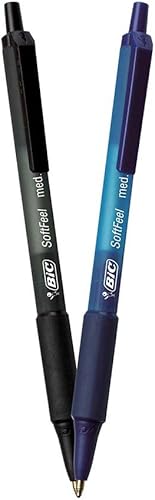 Miniatura 2 de BIC Soft Feel - Bolígrafos retráctiles punta media 1 mm negro y azul 36 unidades barril de tacto suave para más comodidad
