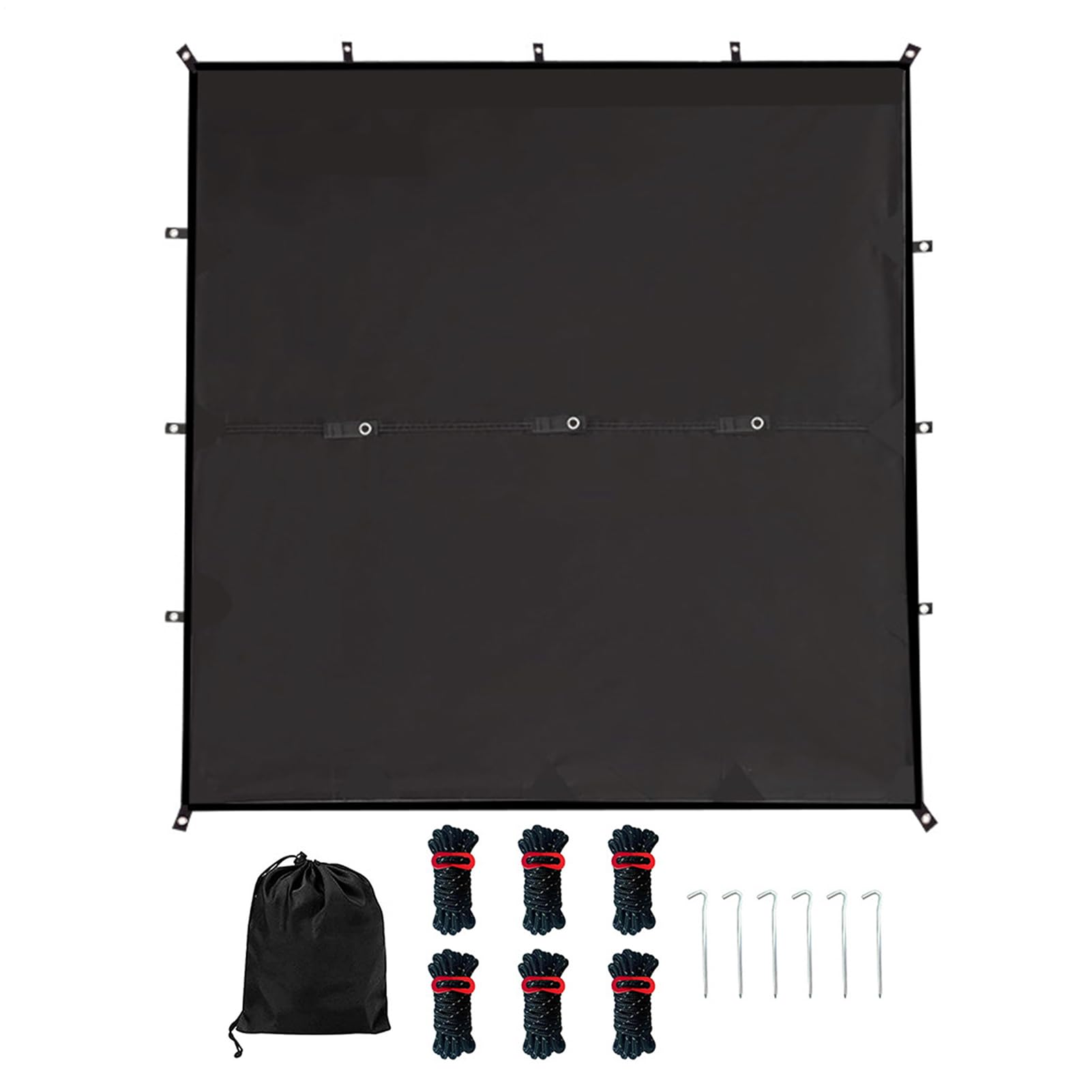 Tarp De Tente Bâche imperméable pour auvent et abri Contre la Pluie | Abri Camping Toit idéal pour randonnée trekking hamac activités plein air parc et pelouse jardin extérieur