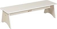 ECR4Kids Kiddo Bench White Wash - Montessori Kids Wooden Bench for Playroom, Classroom, Entryway 45in Wide