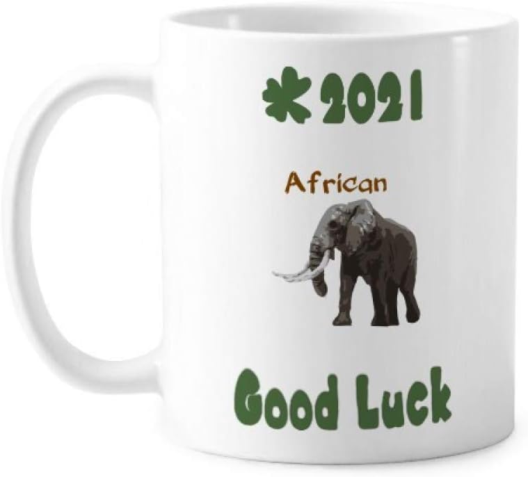 guchchi Asia Africa Suckling Elephant Good Luck 2021 Mug Pottery Cerac Coffee Porcelain Cup Tableware