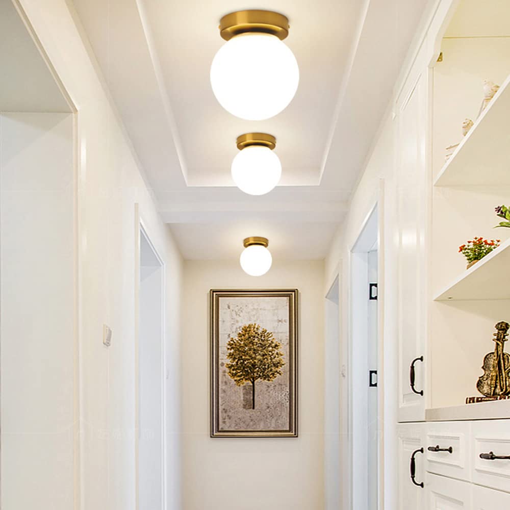 Mengjay Lampada da Soffitto in Vetro, Mini Plafoniera Moderna, Sala da Pranzo, Camera da Letto, Cucina, Corridoio, Lampadari, Decorazioni Artistiche, Base E27 40W