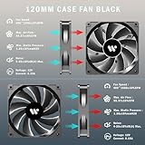 PCZZOI PC CASE ATX 4 Fans Pre-Installed, Type-C Mid Tower Computer Case with Full-View Dual Tempered Glass, Gaming PC Case,Black,P4 - Image 7