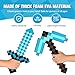 jiushen 4pcs Sword Pickaxe Axe and Shovel Toy Weapon Set,Kids Role-Play Foam Weapons Accessory for Game Fans Halloween Christmas and Party
