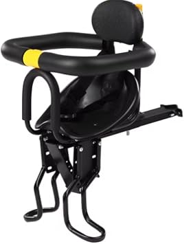 Childrens Bicycle Seat, Front, Child Seat, Childrens Seat for Bicycles, Mountain Bike, Foldable, Footrest Included, Adjustable Length, Lightweight, Easy to Hold, Compatible with Most Types of