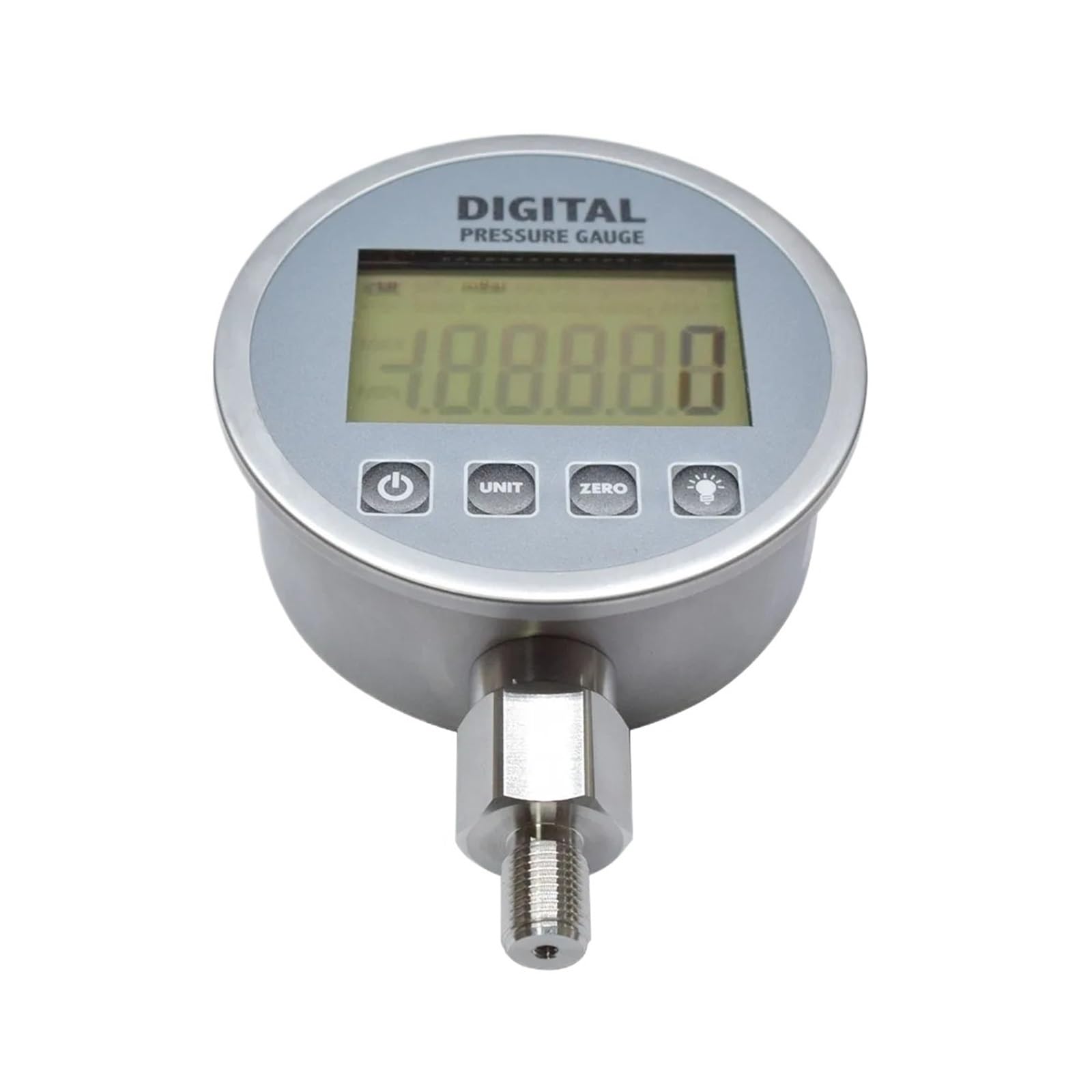 Digitales hydraulisches Manometer, 105 mm, Edelstahl-Manometer, Öl-Wasser-Messgenauigkeit 0,4(-100KPa-0)