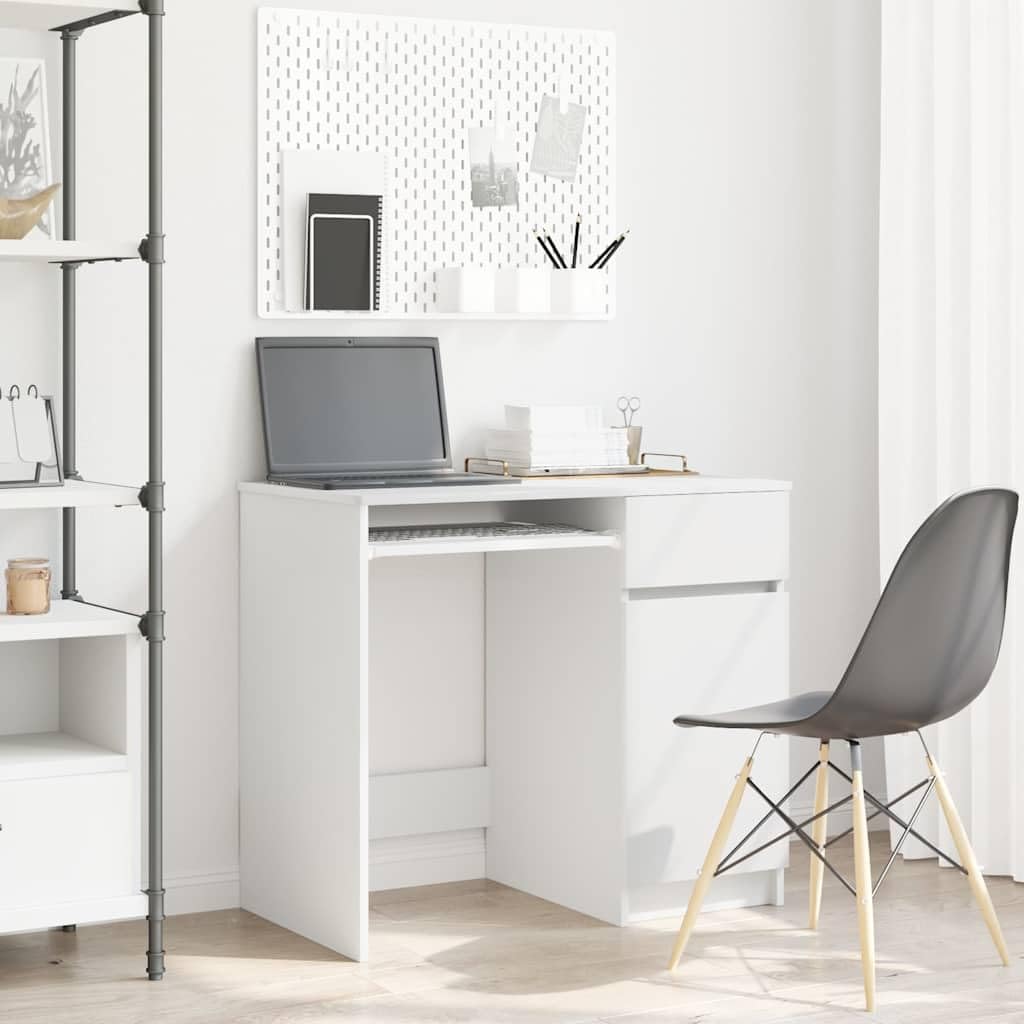 Escritorio Banco 86x49x76 cm Madera de ingeniería Escritorio de ordenador para dormitorio, sala de estar, estación de trabajo mesa de estudio, escritorio de informáticapara