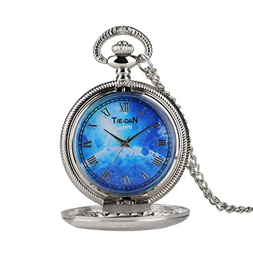 WYBD.Y Reloj de Bolsillo Exacto Relojes de Bolsillo Aleación de Plata Cover