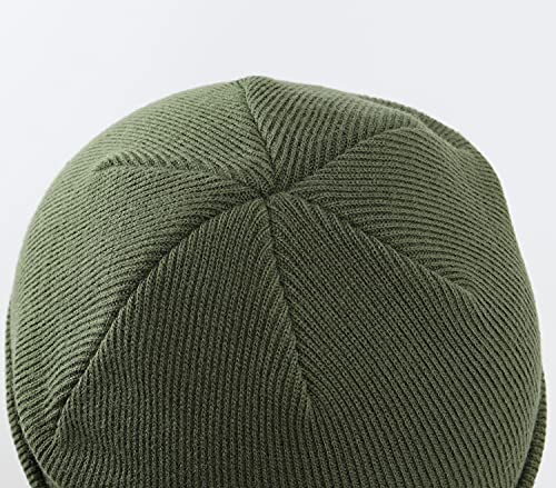 Image of Home Prefer Mens Winter Hats Acrylic Knit Cuff Beanie Cap Warm Womens Beanie Hat
