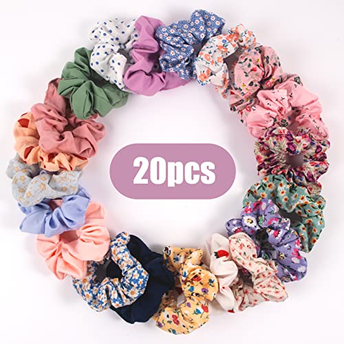 Wanxida 20 Piezas de Coleteros, Coleteros de Terciopelo para El Cabello, Bandas EláSticas, Coleteros para el Cabello, Cuerdas, Coleteros, Accesorios para el Cabello para Mujeres o NiñAs Cover