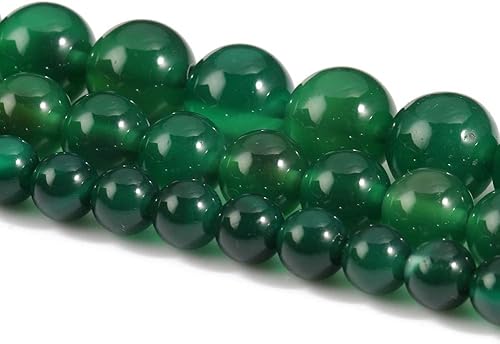 Miniatura 13 de 60 cuentas de ágata negra de 0.236 pulgadas, cuentas de piedras preciosas naturales redondas sueltas para hacer joyas