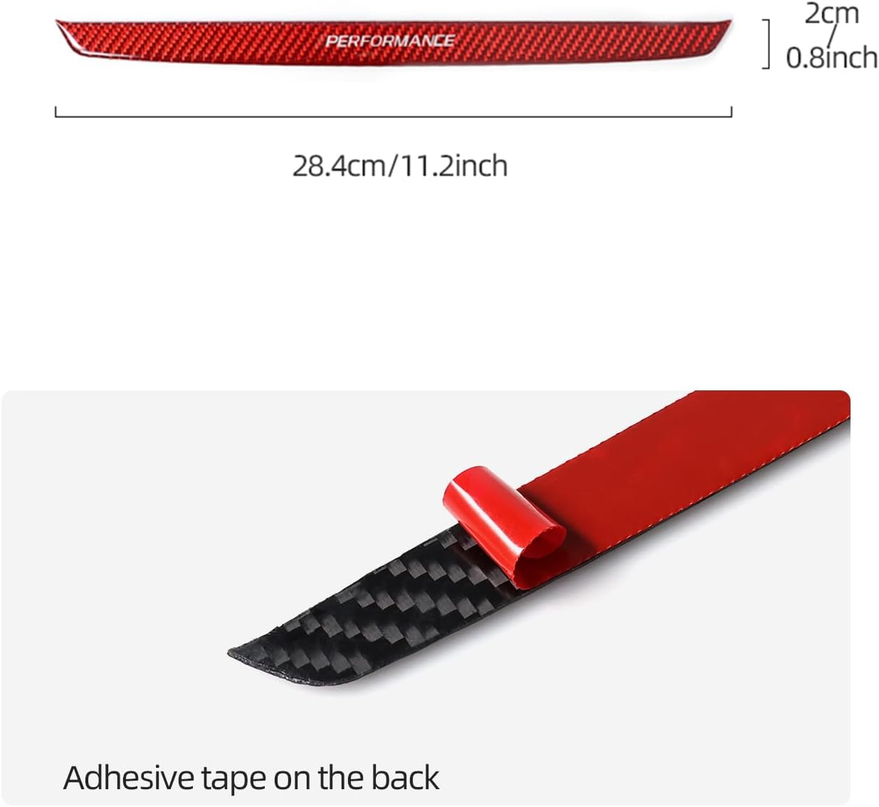 BETTERHUMZ Center Console Decal Sticker for Ford F150 2021 2022 2023 2024 2025 Carbon Fiber Interior Accessories (Red)