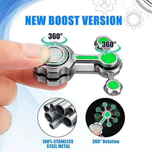 Image of Fidget Spinner Metal Toy for Kids Adults, Cool Gadget Finger Hand Spinner Roller Desk Toy, Sensory Anxiety Stress Relief Autism ADHD Toy for Christmas Stocking Stuffer Gift for Boys Teen Men
