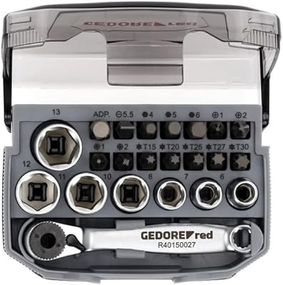 GEDORE RED Socket set 1/4 size6-13mm +bits 23pcs (R49005023)