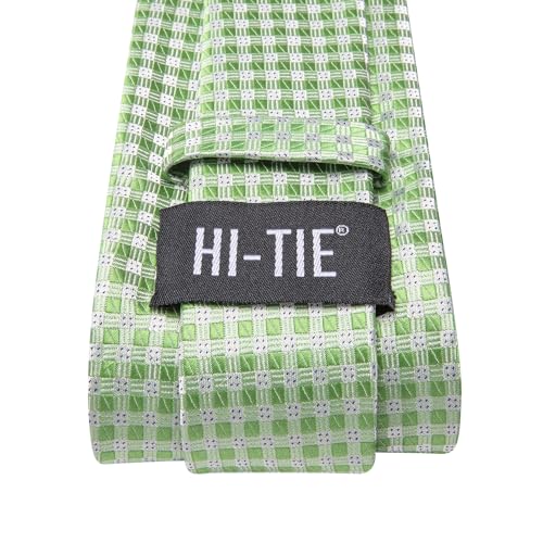 Image of Hi-Tie Mens Paisley Floral Striped Ties Set Silk Necktie and Lapel Pin for Men Pocket Square Cufflinks Set Business Wedding