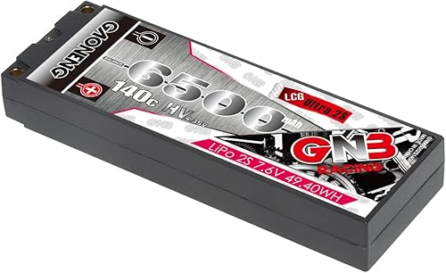 GAONENG GNB 6500MAH 2S HV 7.6V 140C 0.197 in Bullet Hard Case RC LiPo Batería 110 Escala 112 RC Race Car LiHV