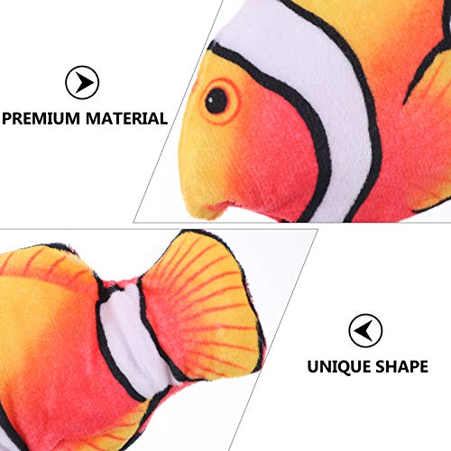 STOBOK Brinquedo Peixe Gato Elétrico Brinquedo Peixe de Pelúcia Realista Em Movimento Peixe Batendo