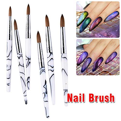 image for Slsy Accmor Kolinsky Acrylic Nail Brush, 3D Nail Art Brush for Acrylic