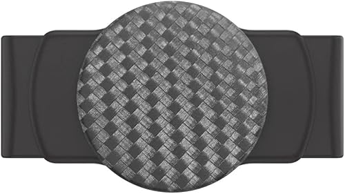 Miniatura 2 de PopSockets - Agarre para teléfonos y fundas, agarre deslizable para teléfono con soporte expandible, bordes cuadrados, tejido de carbonita negra