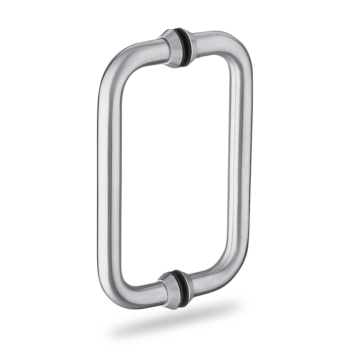 Amig - Juego de Manillones con Roseta, Modelo 4, Fabricado en Acero Inoxidable 18/8, Medida: 19 x 250 mm, Óptimo para Puertas de cristal, Material resistente y duradero, Acabado: Mate